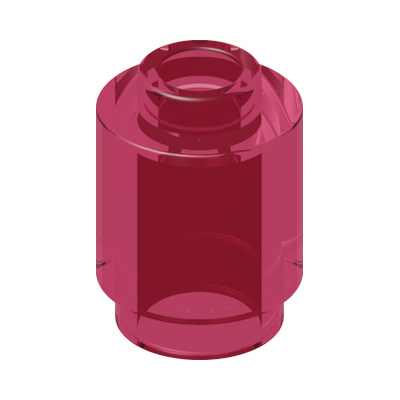 ROUND BRICK 1X1 · Tr. Medium Violet W/ Opalescence (réf. BrickLink Satin Trans-Dark Pink)