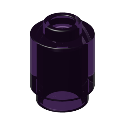ROUND BRICK 1X1 · Tr. Bright Violet W/ Opalescence (réf. BrickLink Satin Trans-Purple)