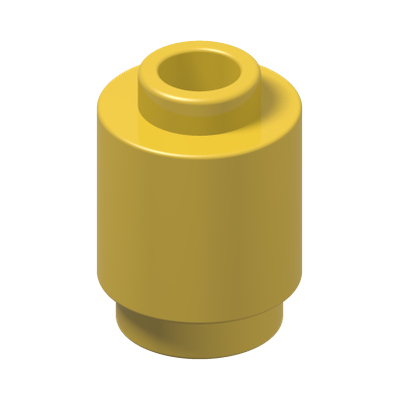 ROUND BRICK 1X1 · Bright Yellow (réf. BrickLink Yellow)