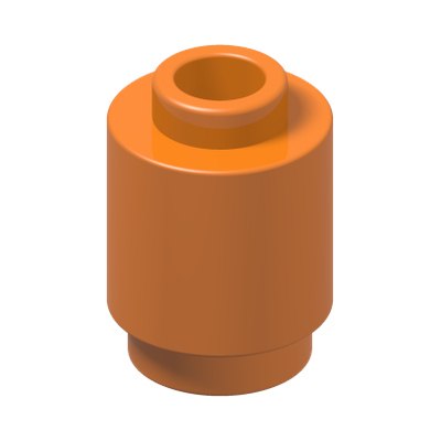 ROUND BRICK 1X1 · Bright Orange (réf. BrickLink Orange)