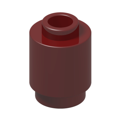 ROUND BRICK 1X1 · New Dark Red (réf. BrickLink Dark Red)