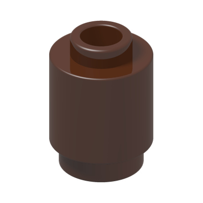 ROUND BRICK 1X1 · Reddish Brown (réf. BrickLink Reddish Brown)