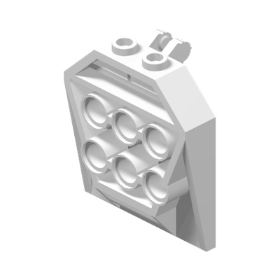 Door 1 x 4 x 3 2/3 with 6 Holes and Locking 2 Fingers Hinge · Réf. BrickLink 30625 · Couleur BrickLink : White
