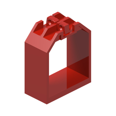 Container, Box Open Ended 2 x 4 x 4 with 1 Locking Hinge Finger on Each End · LEGO 4153061 (réf. BrickLink 30637) · Couleur BrickLink : Red