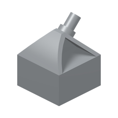 Vehicle, Steering Wheel Holder 2 x 2 · Réf. BrickLink 30640 · Couleur BrickLink : Light Bluish Gray