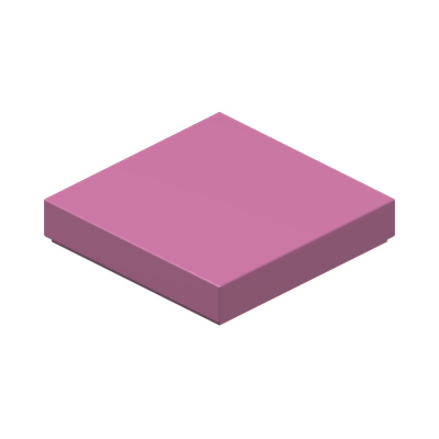 FLAT TILE 2X2 · Bright Purple (réf. BrickLink Dark Pink)
