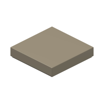 FLAT TILE 2X2 · Sand Yellow (réf. BrickLink Dark Tan)