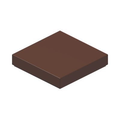 FLAT TILE 2X2 · Reddish Brown (réf. BrickLink Reddish Brown)