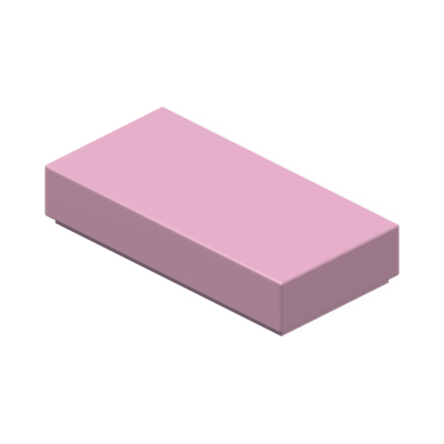 FLAT TILE 1X2 · Light Purple (réf. BrickLink Bright Pink)