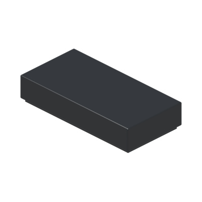 FLAT TILE 1X2 · Black (réf. BrickLink Black)