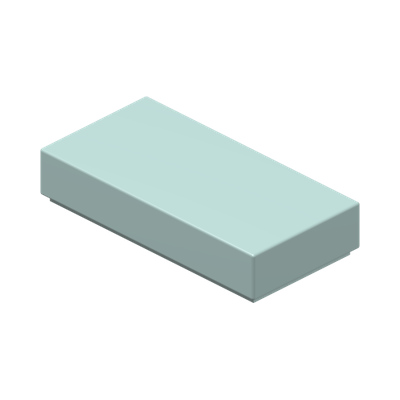 FLAT TILE 1X2 · Aqua (réf. BrickLink Light Aqua)