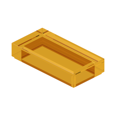 FLAT TILE 1X2 · Tr. Yellow (réf. BrickLink Trans-Yellow)