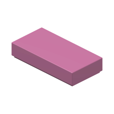 FLAT TILE 1X2 · Bright Purple (réf. BrickLink Dark Pink)