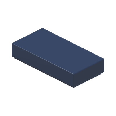 FLAT TILE 1X2 · Earth Blue (réf. BrickLink Dark Blue)
