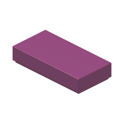 FLAT TILE 1X2 · Bright Reddish Violet (réf. BrickLink Magenta)
