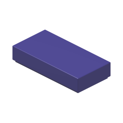 FLAT TILE 1X2 · Medium Lilac (réf. BrickLink Dark Purple)
