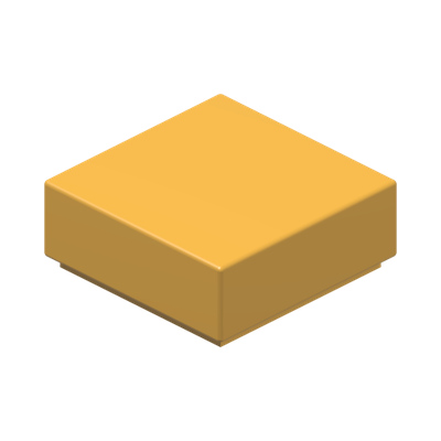 FLAT TILE 1X1 · Flame Yellowish Orange (réf. BrickLink Bright Light Orange)