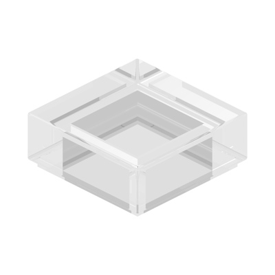 FLAT TILE 1X1 · Transparent (réf. BrickLink Trans-Clear)
