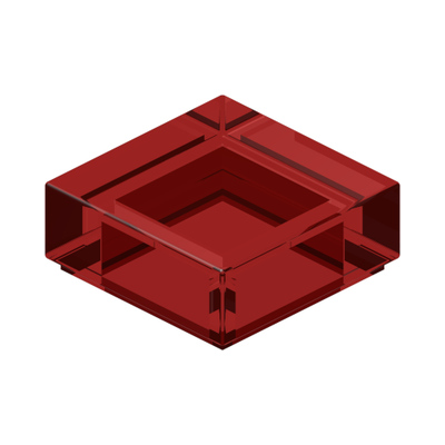 FLAT TILE 1X1 · Tr. Red (réf. BrickLink Trans-Red)