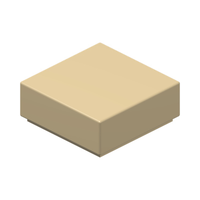 FLAT TILE 1X1 · Brick Yellow (réf. BrickLink Tan)
