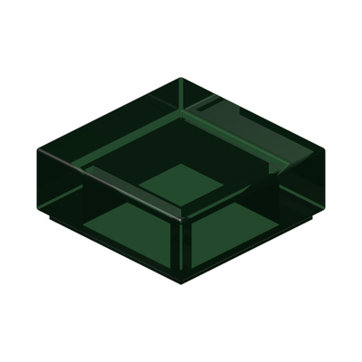 FLAT TILE 1X1 · Tr. Green (réf. BrickLink Trans-Green)