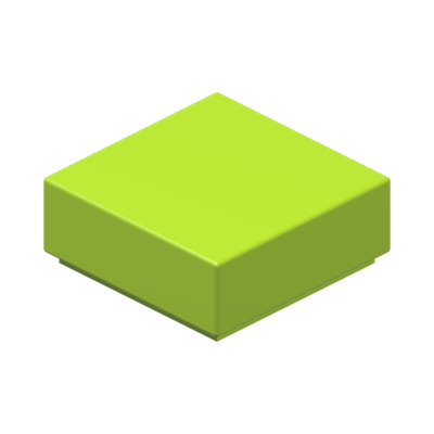 FLAT TILE 1X1 · Bright Yellowish Green (réf. BrickLink Lime)