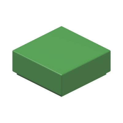 FLAT TILE 1X1 · Bright Green (réf. BrickLink Bright Green)