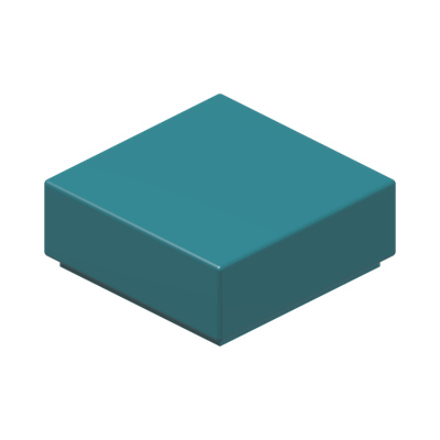 FLAT TILE 1X1 · Bright Bluish Green (réf. BrickLink Dark Turquoise)