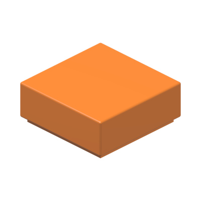 FLAT TILE 1X1 · Bright Orange (réf. BrickLink Orange)
