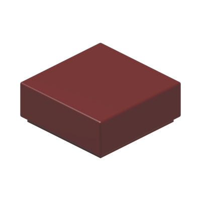 FLAT TILE 1X1 · New Dark Red (réf. BrickLink Dark Red)