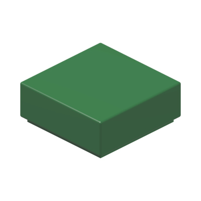 FLAT TILE 1X1 · Dark Green (réf. BrickLink Green)