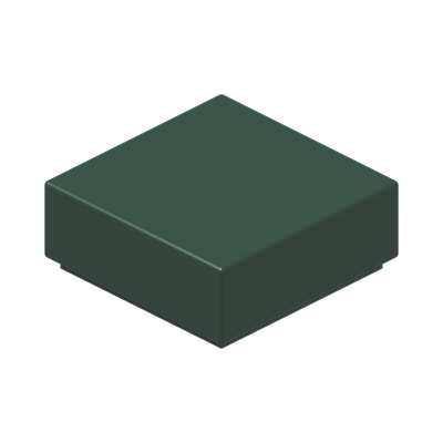 FLAT TILE 1X1 · Earth Green (réf. BrickLink Dark Green)