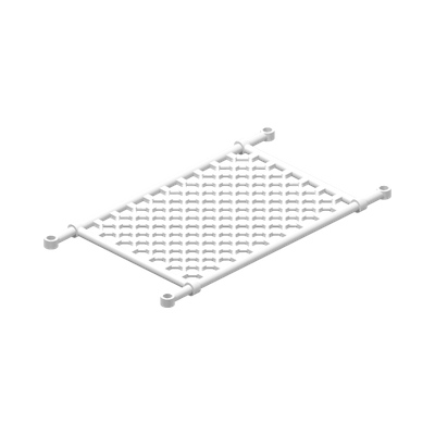 Net, Plastic 8 x 14 Lattice - Flexible Rubber · LEGO 6210081 (réf. BrickLink 30923) · Couleur BrickLink : White