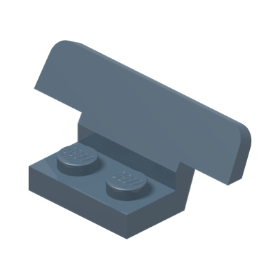 Vehicle, Spoiler 1 x 4 on 1 x 2 Base · Réf. BrickLink 30925 · Sand Blue (réf. BrickLink Sand Blue)