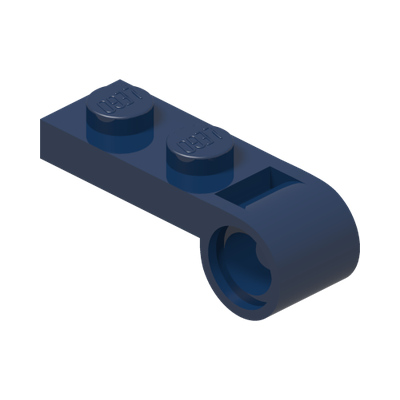 PLATE 1X2, W/ 4.85 HOLE, NO. 1 · LEGO 6490173 (réf. BrickLink 3172) · Earth Blue (réf. BrickLink Dark Blue)