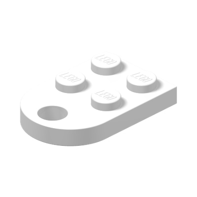 COUPLING PLATE 2X2 · LEGO 6089696 (réf. BrickLink 3176) · White (réf. BrickLink White)