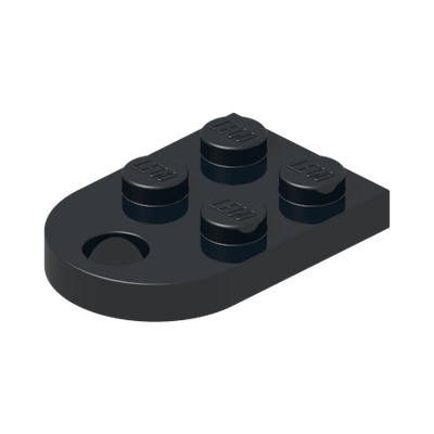 COUPLING PLATE 2X2 · Black (réf. BrickLink Black)