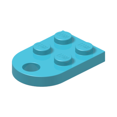 COUPLING PLATE 2X2 · Medium Azur (réf. BrickLink Medium Azure)