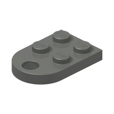 COUPLING PLATE 2X2 · Dark Stone Grey (réf. BrickLink Dark Bluish Gray)