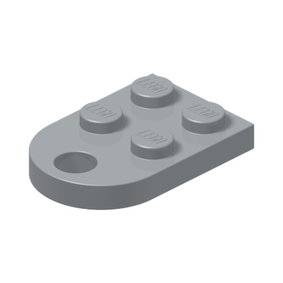 COUPLING PLATE 2X2 · Medium Stone Grey (réf. BrickLink Light Bluish Gray)