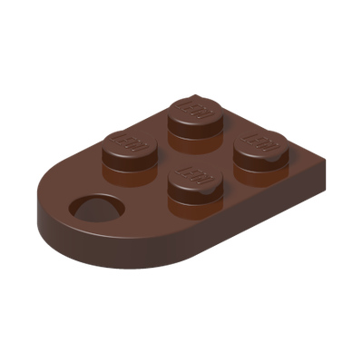 COUPLING PLATE 2X2 · Reddish Brown (réf. BrickLink Reddish Brown)
