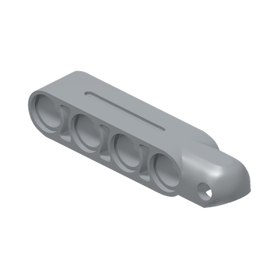 BEAM 4 M, W/ BALL CUP 5.9 W/O FRICTION · LEGO 6247352 (réf. BrickLink 31794) · Medium Stone Grey (réf. BrickLink Light Bluish Gray)