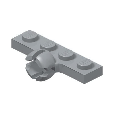 Plate, Modified 1 x 4 with Tow Ball Socket, Short, 4 Slots (7mm Socket Length) · LEGO 4261997 (réf. BrickLink 3183c) · Couleur BrickLink : Light Bluish Gray