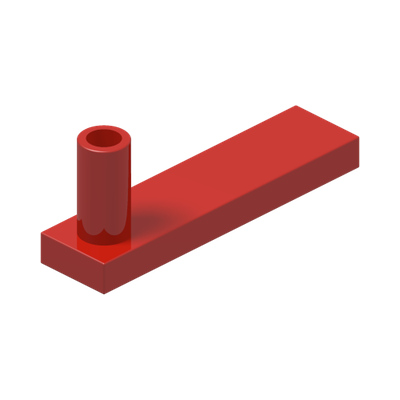 Fence Gate 1 x 4 x 2 Base · Réf. BrickLink 3187 · Couleur BrickLink : Red