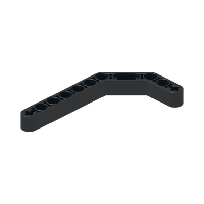 DOUBLE ANGULAR BEAM 3X7 45° · Black (réf. BrickLink Black)