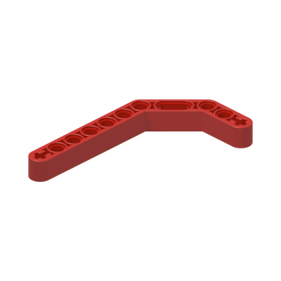 DOUBLE ANGULAR BEAM 3X7 45° · Bright Red (réf. BrickLink Red)