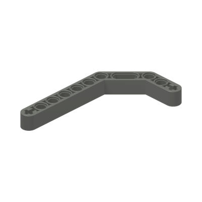 DOUBLE ANGULAR BEAM 3X7 45° · Dark Stone Grey (réf. BrickLink Dark Bluish Gray)