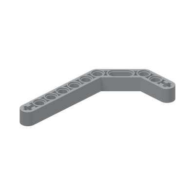 DOUBLE ANGULAR BEAM 3X7 45° · Medium Stone Grey (réf. BrickLink Light Bluish Gray)