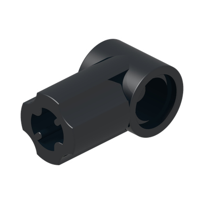 ANGLE ELEMENT, 0 DEGREES [1] · Black (réf. BrickLink Black)