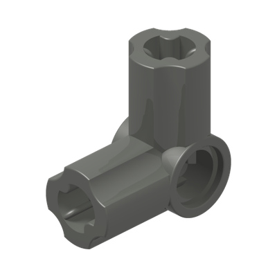 ANGLE ELEMENT, 90 DEGREES [6] · Dark Stone Grey (réf. BrickLink Dark Bluish Gray)